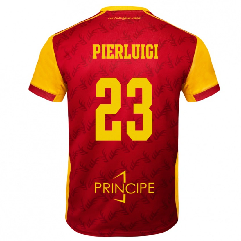Danxen Dames Federico Pierluigi #23 Geel Rood Thuisshirt Thuistenue 2025/26 T-Shirt