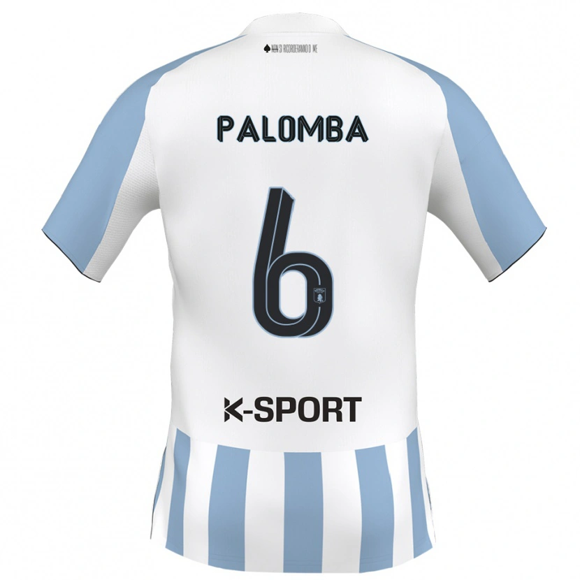 Danxen Dames Luigi Palomba #6 Wit Hemelsblauw Thuisshirt Thuistenue 2025/26 T-Shirt
