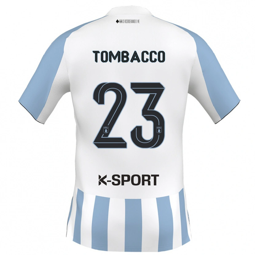 Danxen Dames Federico Tombacco #23 Wit Hemelsblauw Thuisshirt Thuistenue 2025/26 T-Shirt