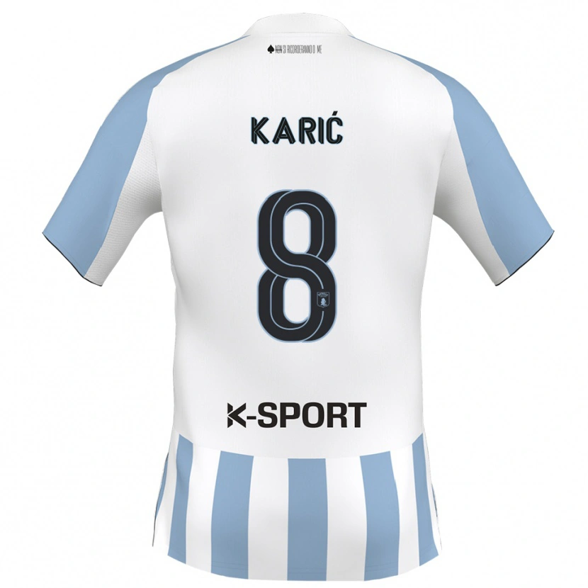 Danxen Dames Nermin Karić #8 Wit Hemelsblauw Thuisshirt Thuistenue 2025/26 T-Shirt