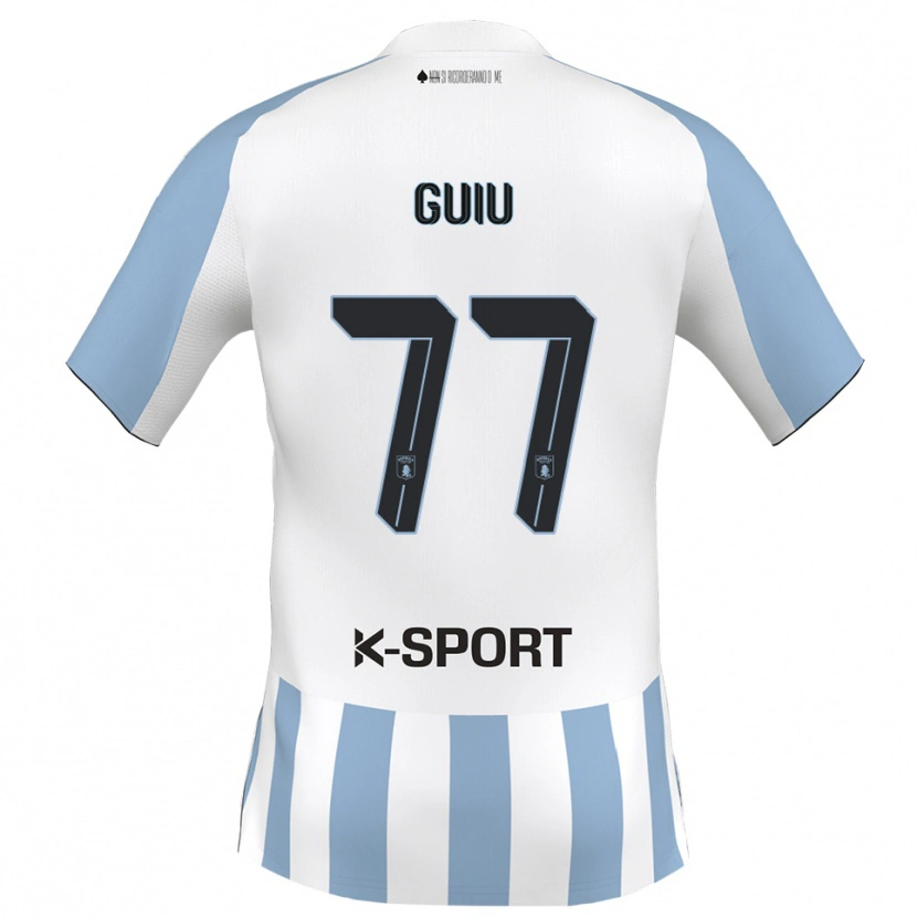 Danxen Dames Bernat Guiu #77 Wit Hemelsblauw Thuisshirt Thuistenue 2025/26 T-Shirt