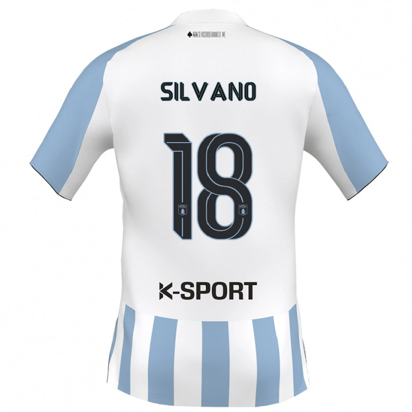 Danxen Dames Matteo Silvano #18 Wit Hemelsblauw Thuisshirt Thuistenue 2025/26 T-Shirt