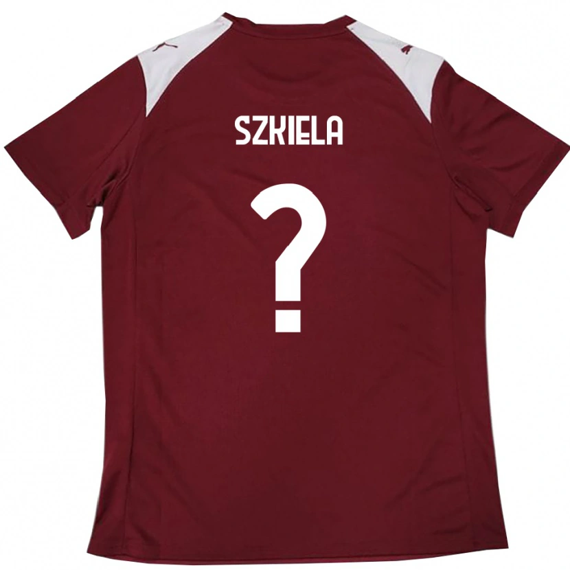 Danxen Dames Mikolaj Szkiela #0 Bourgondië Wit Thuisshirt Thuistenue 2025/26 T-Shirt