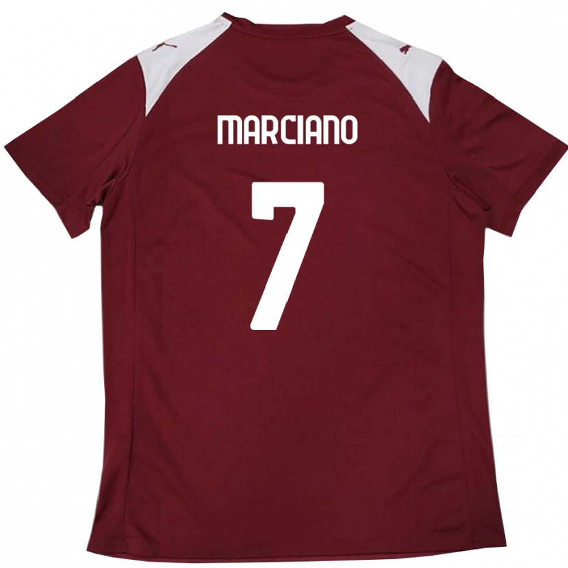 Danxen Dames Nicolò Marciano #7 Bourgondië Wit Thuisshirt Thuistenue 2025/26 T-Shirt