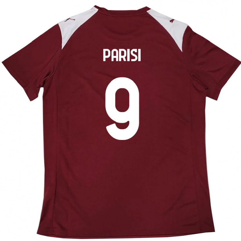 Danxen Dames Raffaele Parisi #9 Bourgondië Wit Thuisshirt Thuistenue 2025/26 T-Shirt