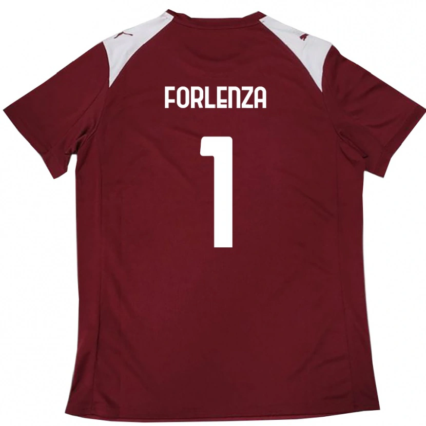 Danxen Dames Carlo Forlenza #1 Bourgondië Wit Thuisshirt Thuistenue 2025/26 T-Shirt