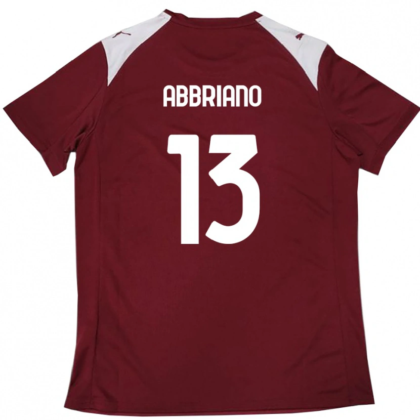 Danxen Dames William Abbriano #13 Bourgondië Wit Thuisshirt Thuistenue 2025/26 T-Shirt