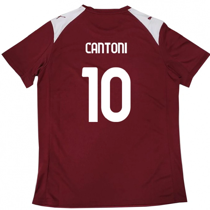 Danxen Dames Simone Cantoni #10 Bourgondië Wit Thuisshirt Thuistenue 2025/26 T-Shirt