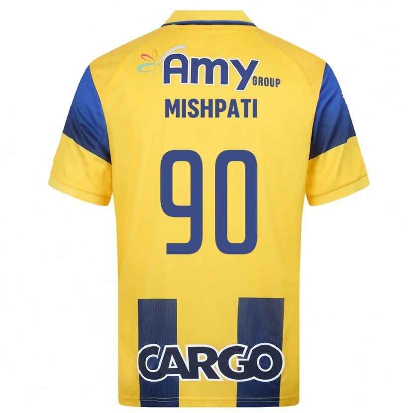Danxen Dames Roi Mishpati #90 Geel Donkerblauw Thuisshirt Thuistenue 2025/26 T-Shirt