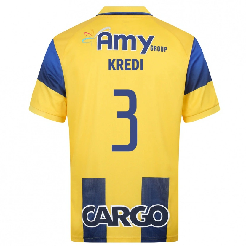 Danxen Dames Amit Kredi #3 Geel Donkerblauw Thuisshirt Thuistenue 2025/26 T-Shirt