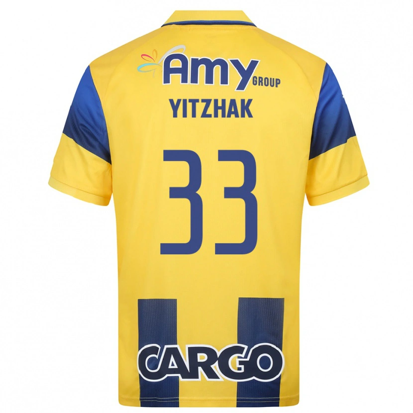 Danxen Dames Or Yitzhak #33 Geel Donkerblauw Thuisshirt Thuistenue 2025/26 T-Shirt