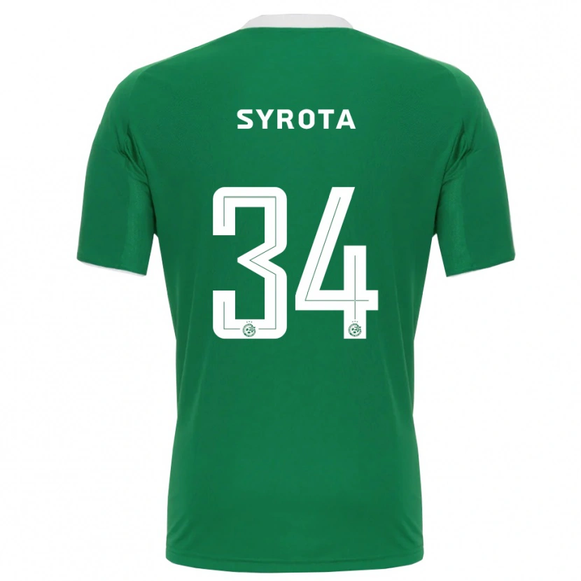 Danxen Dames Oleksandr Syrota #34 Groen Wit Thuisshirt Thuistenue 2025/26 T-Shirt