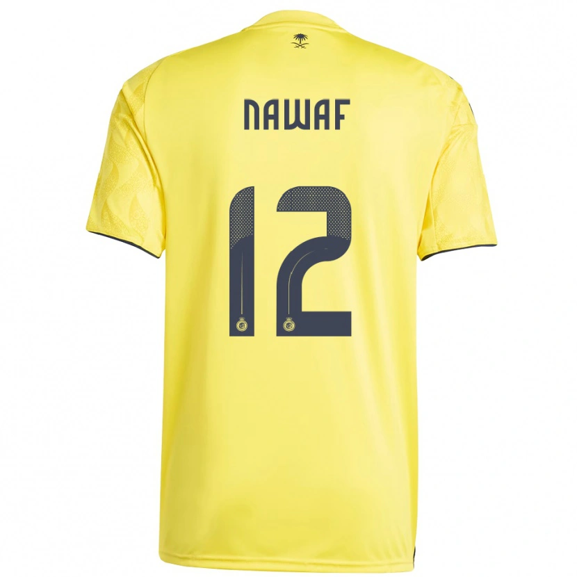 Danxen Dames Nawaf Al-Boushal #12 Geel Zwart Thuisshirt Thuistenue 2025/26 T-Shirt
