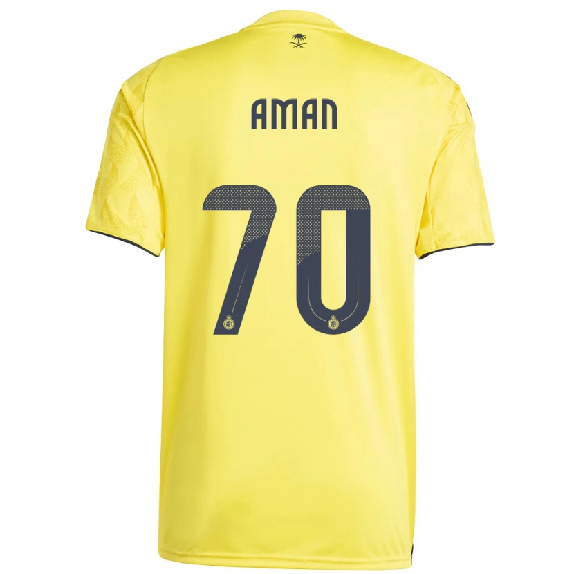 Danxen Dames Awad Aman #70 Geel Zwart Thuisshirt Thuistenue 2025/26 T-Shirt