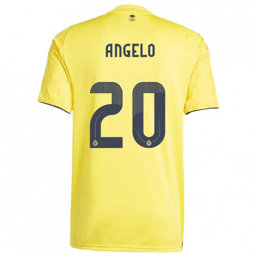 Danxen Dames Ângelo #20 Geel Zwart Thuisshirt Thuistenue 2025/26 T-Shirt