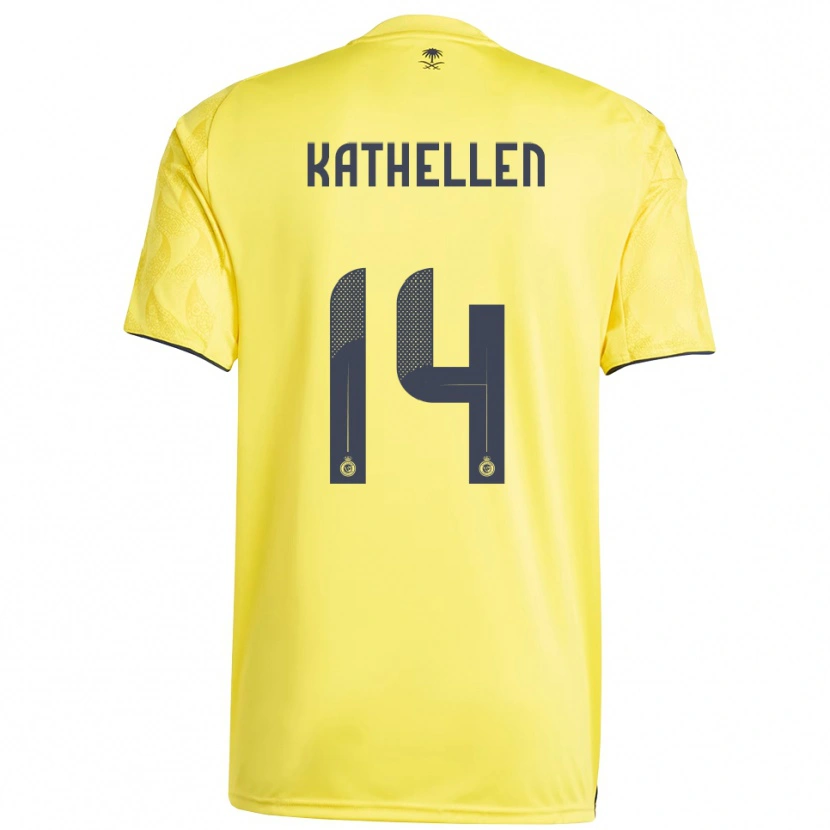 Danxen Dames Kathellen Sousa Feitoza #14 Geel Zwart Thuisshirt Thuistenue 2025/26 T-Shirt