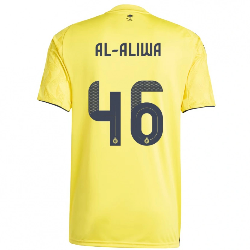 Danxen Dames Abdulaziz Al-Aliwa #46 Geel Zwart Thuisshirt Thuistenue 2025/26 T-Shirt