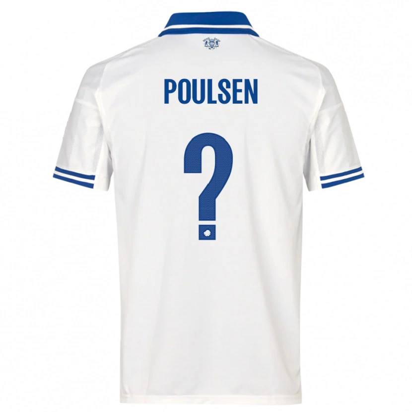 Danxen Dames Xander Poulsen #0 Wit Blauw Thuisshirt Thuistenue 2025/26 T-Shirt