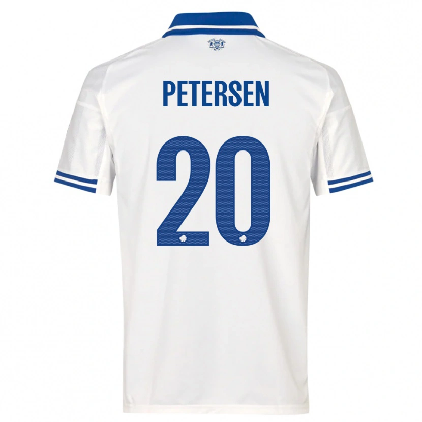 Danxen Dames Frederik Petersen #20 Wit Blauw Thuisshirt Thuistenue 2025/26 T-Shirt