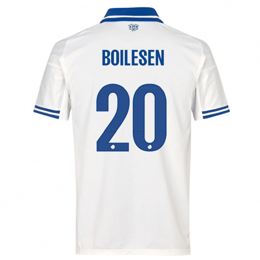 Danxen Dames Nicolai Boilesen #20 Wit Blauw Thuisshirt Thuistenue 2025/26 T-Shirt