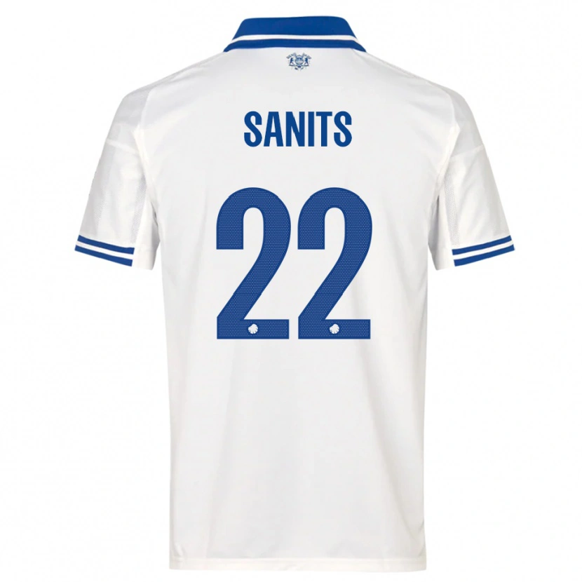 Danxen Dames Dimitri Sanits #22 Wit Blauw Thuisshirt Thuistenue 2025/26 T-Shirt