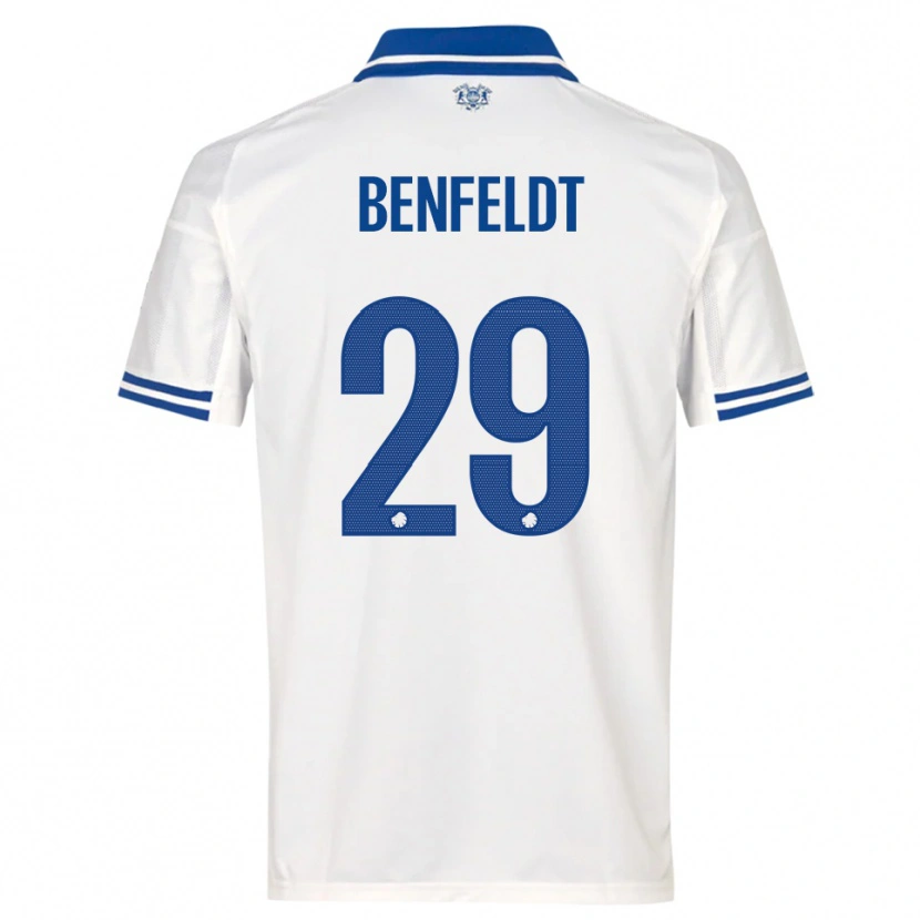 Danxen Dames Frederikke Benfeldt #29 Wit Blauw Thuisshirt Thuistenue 2025/26 T-Shirt