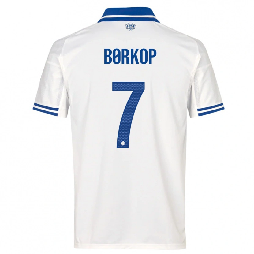 Danxen Dames Julie Børkop #7 Wit Blauw Thuisshirt Thuistenue 2025/26 T-Shirt