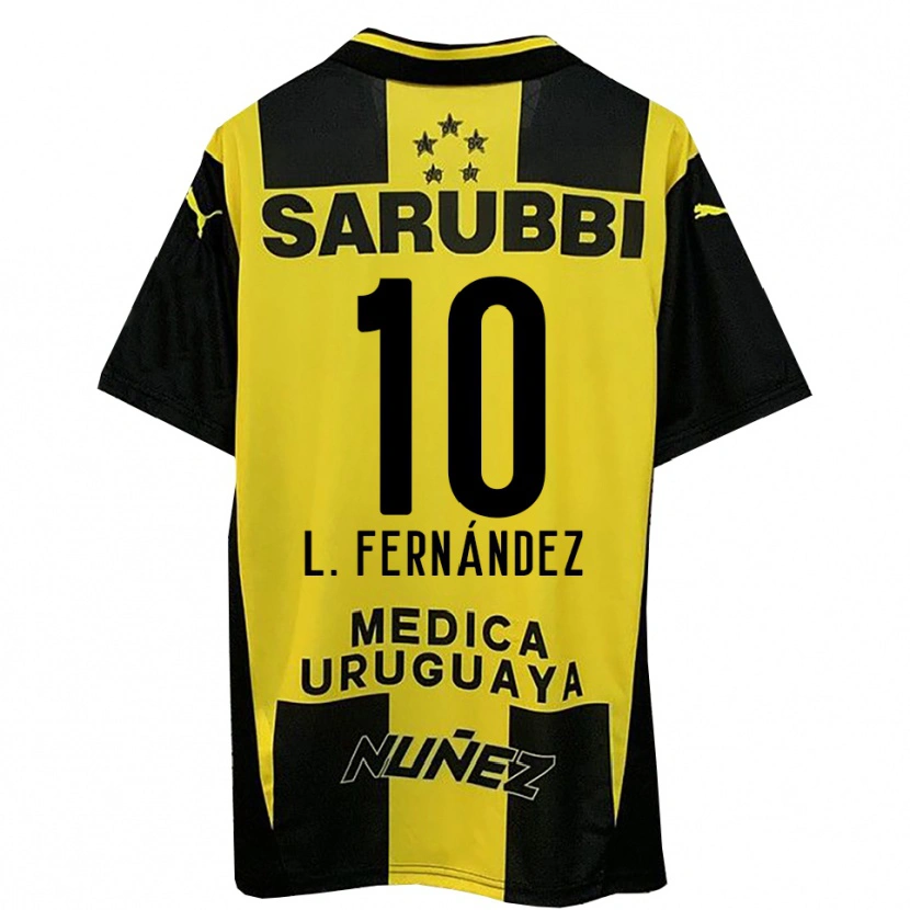 Danxen Dames Leonardo Fernández #10 Geel Zwart Thuisshirt Thuistenue 2025/26 T-Shirt