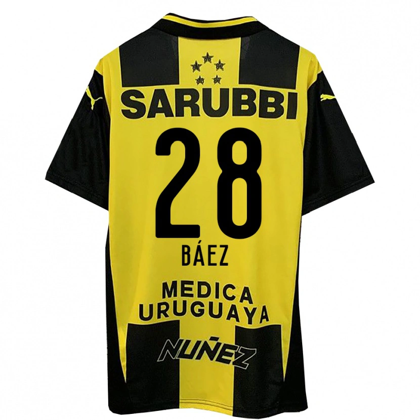 Danxen Dames Jaime Báez #28 Geel Zwart Thuisshirt Thuistenue 2025/26 T-Shirt