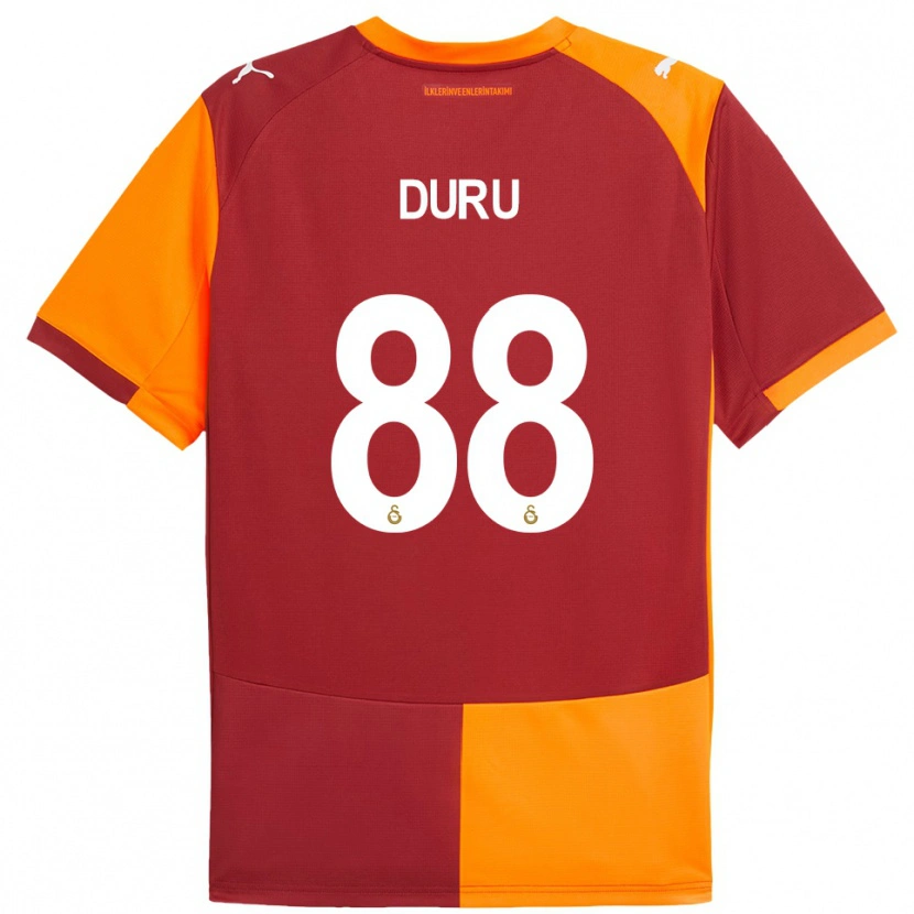 Danxen Dames Mustafa Duru #88 Rood Oranje Thuisshirt Thuistenue 2025/26 T-Shirt