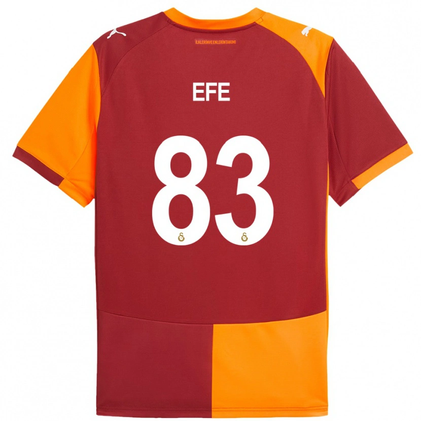 Danxen Dames Efe Akman #83 Rood Oranje Thuisshirt Thuistenue 2025/26 T-Shirt