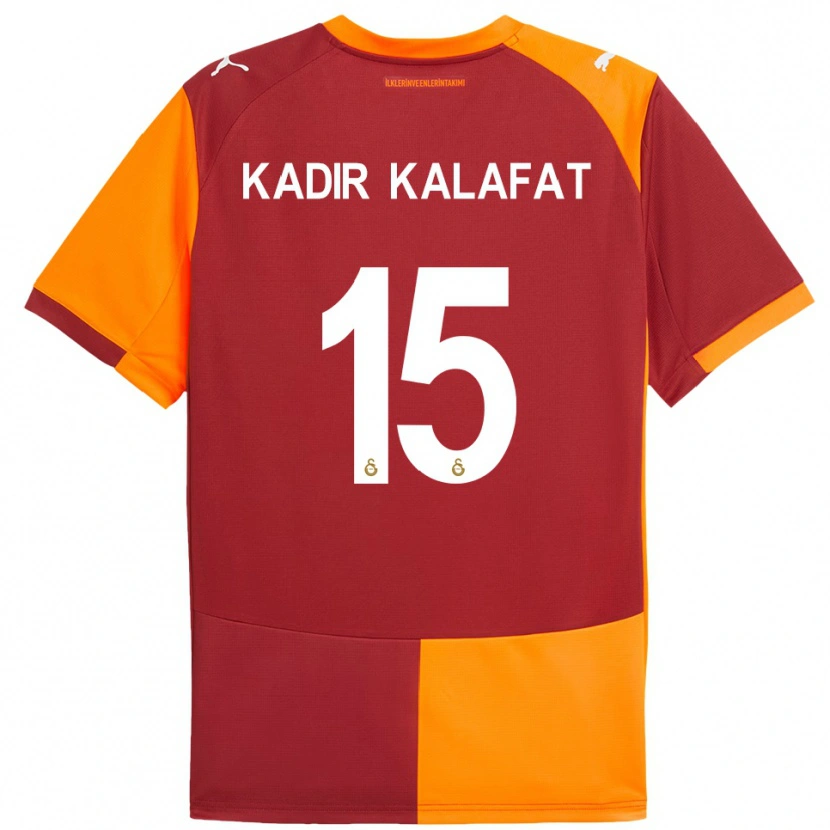 Danxen Dames İsmail Kadir Kalafat #15 Rood Oranje Thuisshirt Thuistenue 2025/26 T-Shirt
