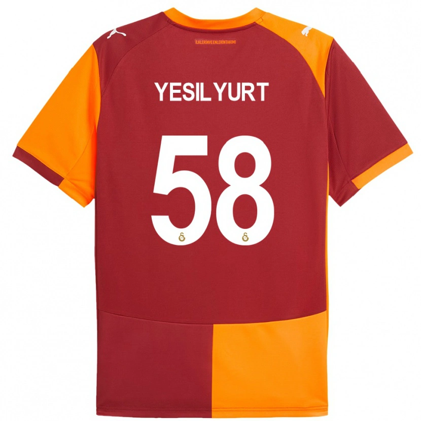Danxen Dames Ali Yeşilyurt #58 Rood Oranje Thuisshirt Thuistenue 2025/26 T-Shirt