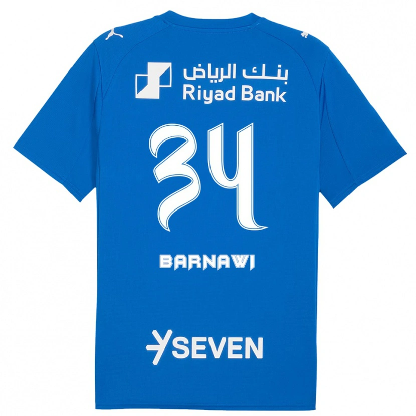 Danxen Dames Saleh Barnawi #34 Blauw Wit Thuisshirt Thuistenue 2025/26 T-Shirt