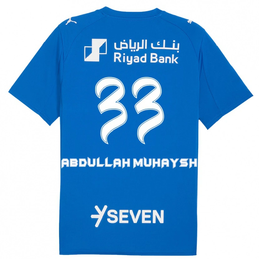 Danxen Dames Mohammed Abdullah Muhaysh #33 Blauw Wit Thuisshirt Thuistenue 2025/26 T-Shirt