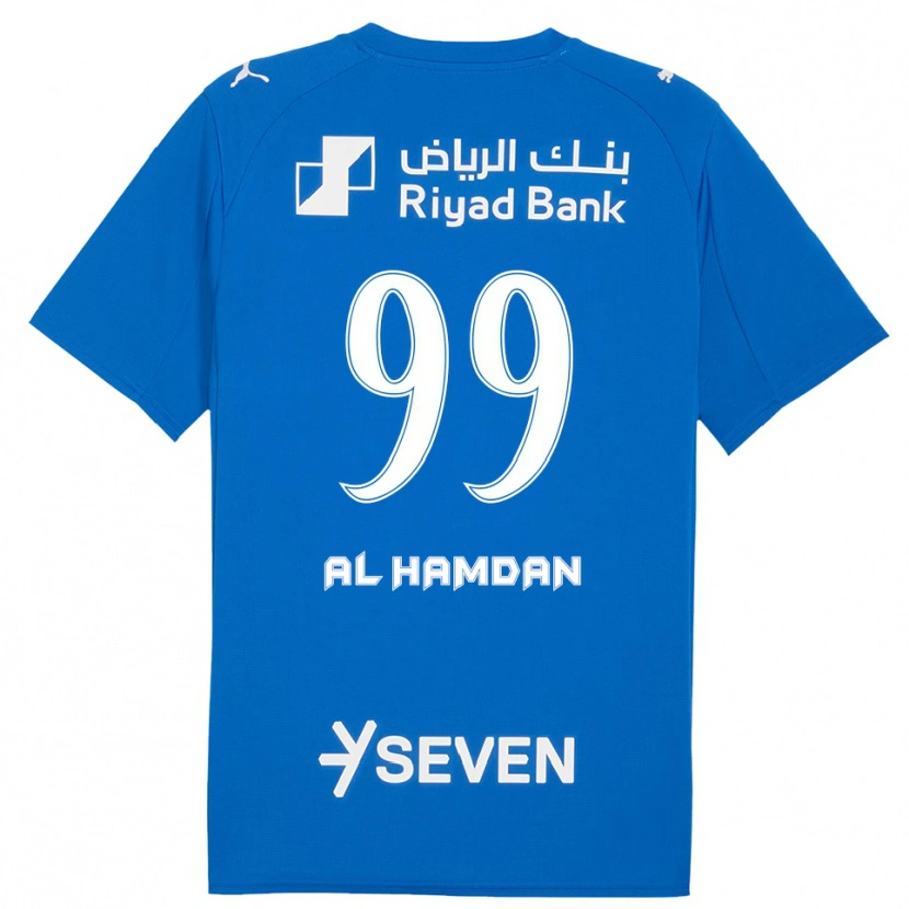 Danxen Dames Abdullah Al-Hamdan #99 Blauw Wit Thuisshirt Thuistenue 2025/26 T-Shirt