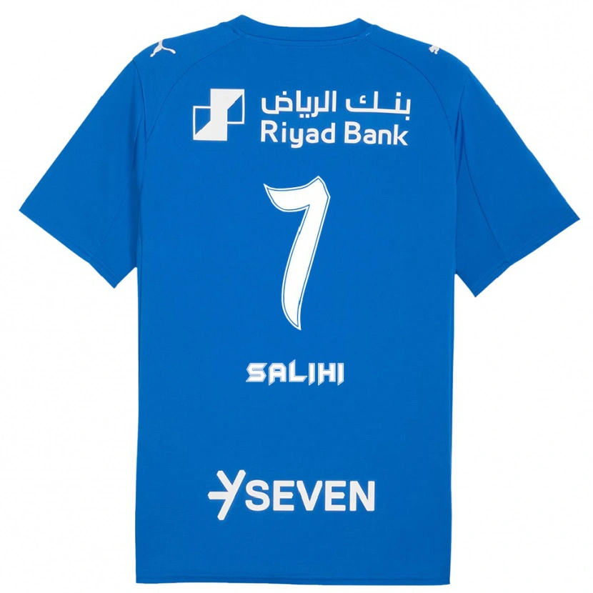 Danxen Dames Shokhan Salihi #7 Blauw Wit Thuisshirt Thuistenue 2025/26 T-Shirt