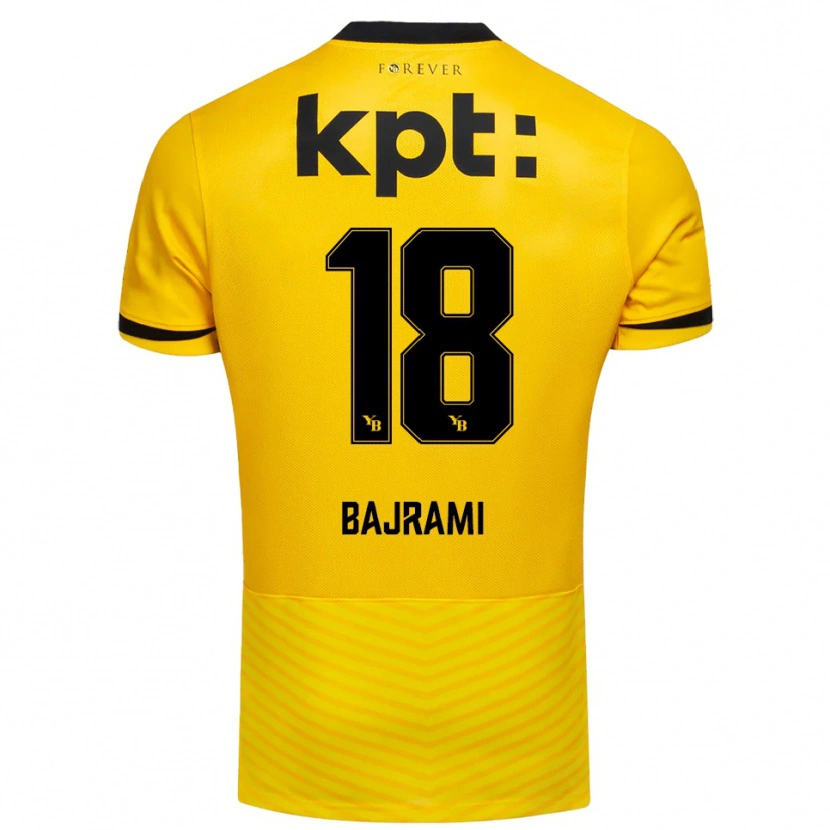 Danxen Dames Ardian Bajrami #18 Geel Zwart Thuisshirt Thuistenue 2025/26 T-Shirt
