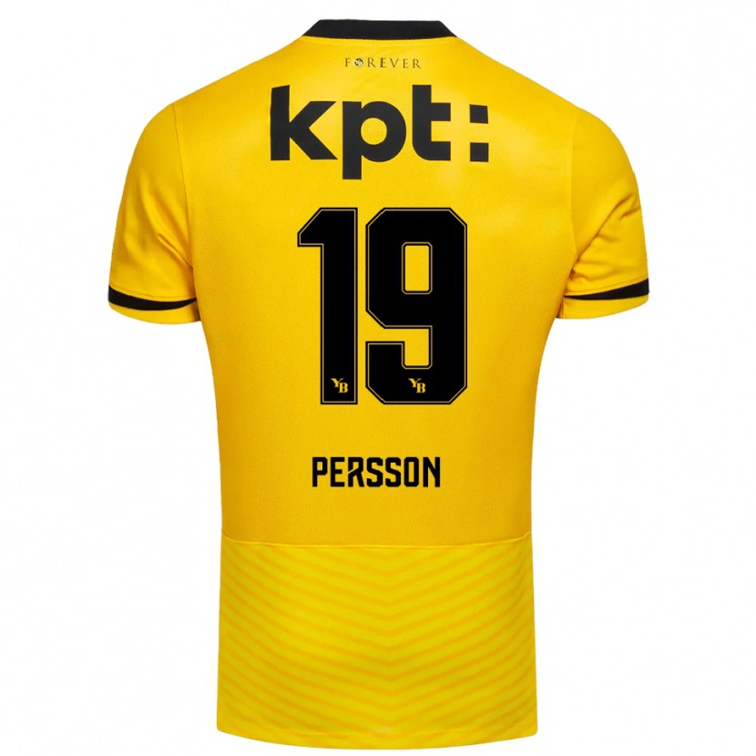 Danxen Dames Noah Persson #19 Geel Zwart Thuisshirt Thuistenue 2025/26 T-Shirt