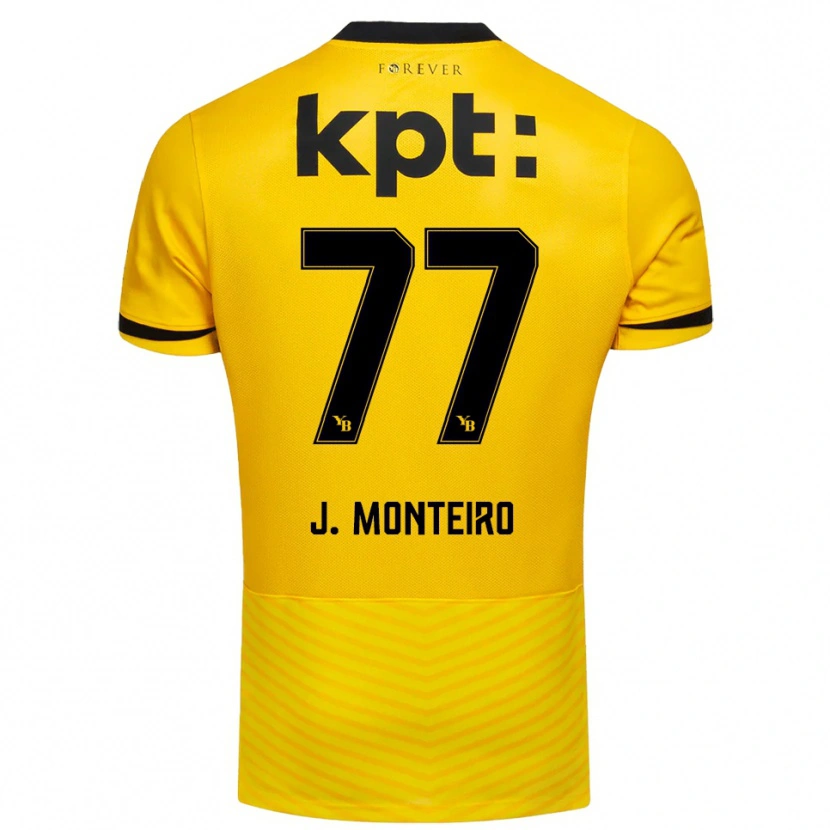 Danxen Dames Joël Monteiro #77 Geel Zwart Thuisshirt Thuistenue 2025/26 T-Shirt
