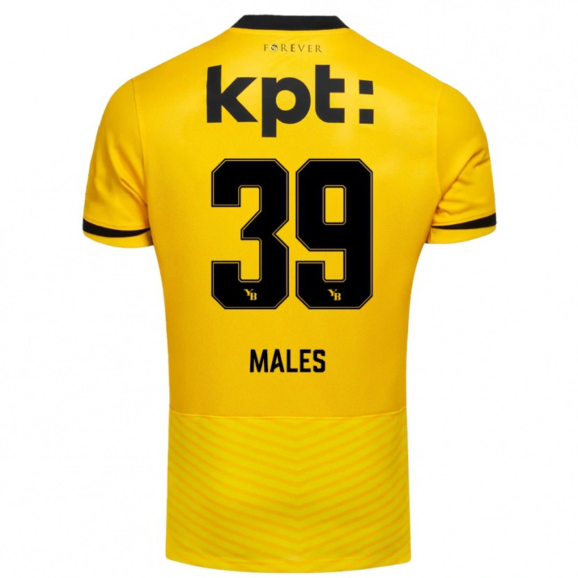 Danxen Dames Darian Males #39 Geel Zwart Thuisshirt Thuistenue 2025/26 T-Shirt