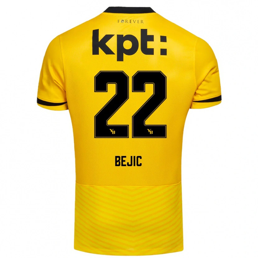 Danxen Dames Endrit Bejic #22 Geel Zwart Thuisshirt Thuistenue 2025/26 T-Shirt
