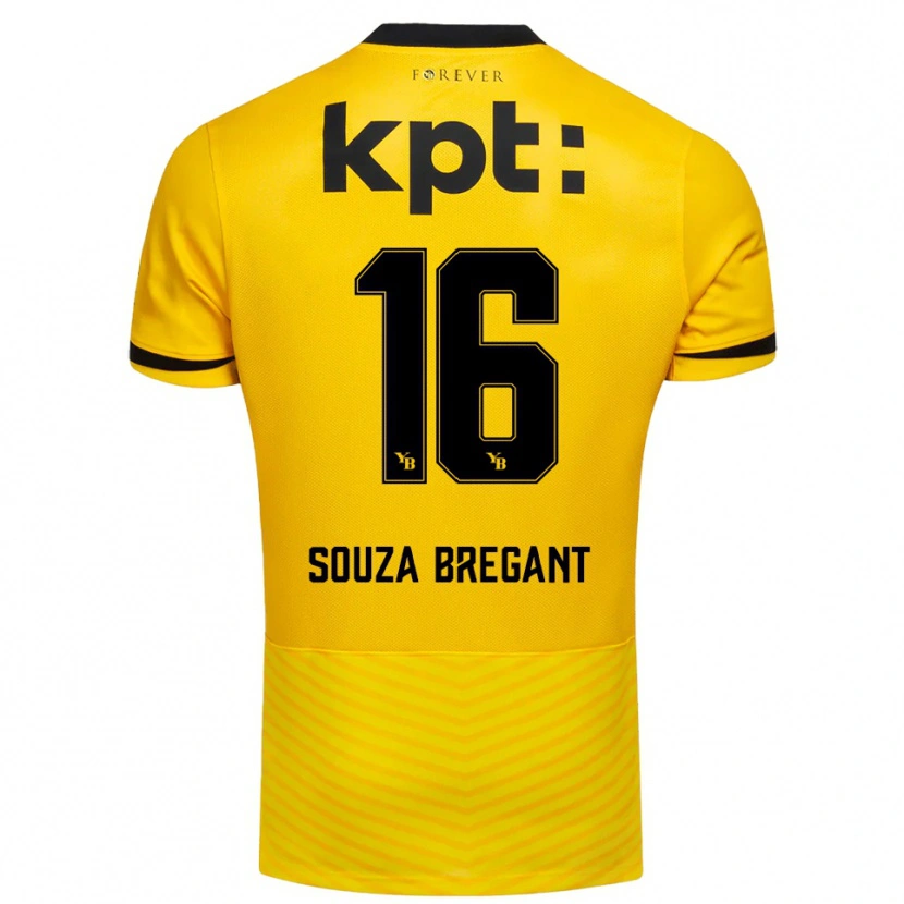 Danxen Dames Pietro Souza Bregant #16 Geel Zwart Thuisshirt Thuistenue 2025/26 T-Shirt