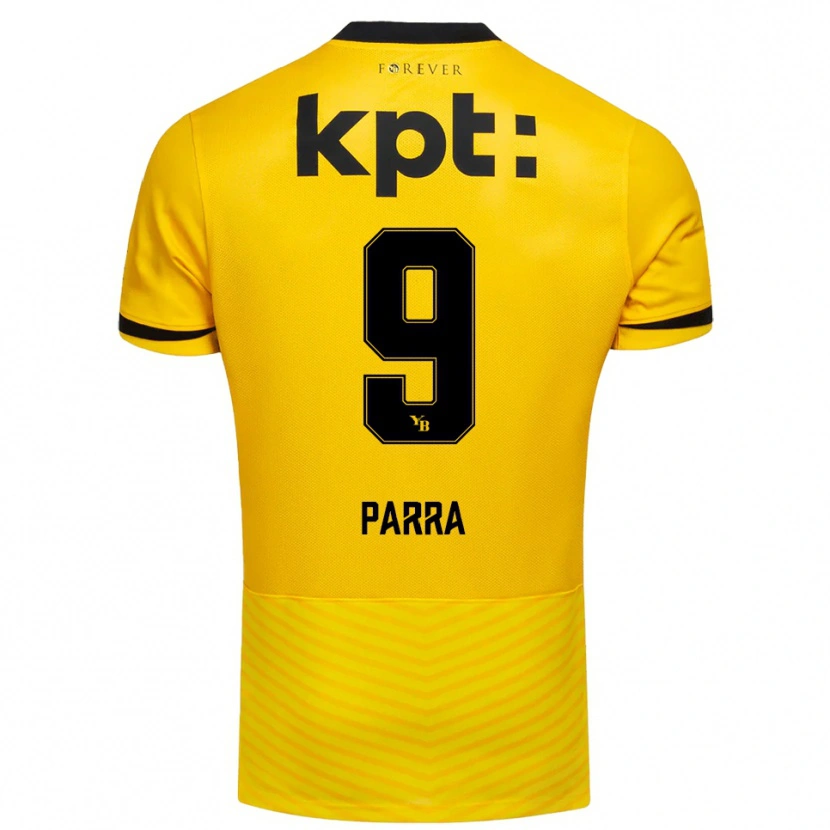 Danxen Dames Hugo Parra #9 Geel Zwart Thuisshirt Thuistenue 2025/26 T-Shirt
