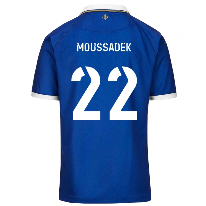 Danxen Dames Djamal Moussadek #22 Blauw Goud Thuisshirt Thuistenue 2025/26 T-Shirt