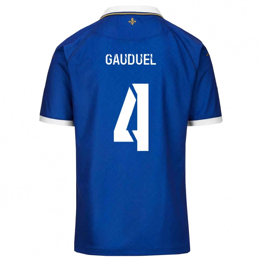 Danxen Dames Sacha Gauduel #4 Blauw Goud Thuisshirt Thuistenue 2025/26 T-Shirt