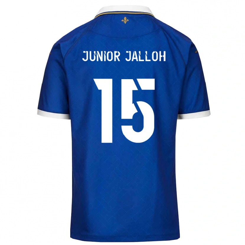 Danxen Dames Abubakar Junior Jalloh #15 Blauw Goud Thuisshirt Thuistenue 2025/26 T-Shirt