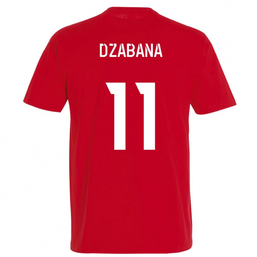 Danxen Dames Alan Dzabana #11 Rood Geel Thuisshirt Thuistenue 2025/26 T-Shirt
