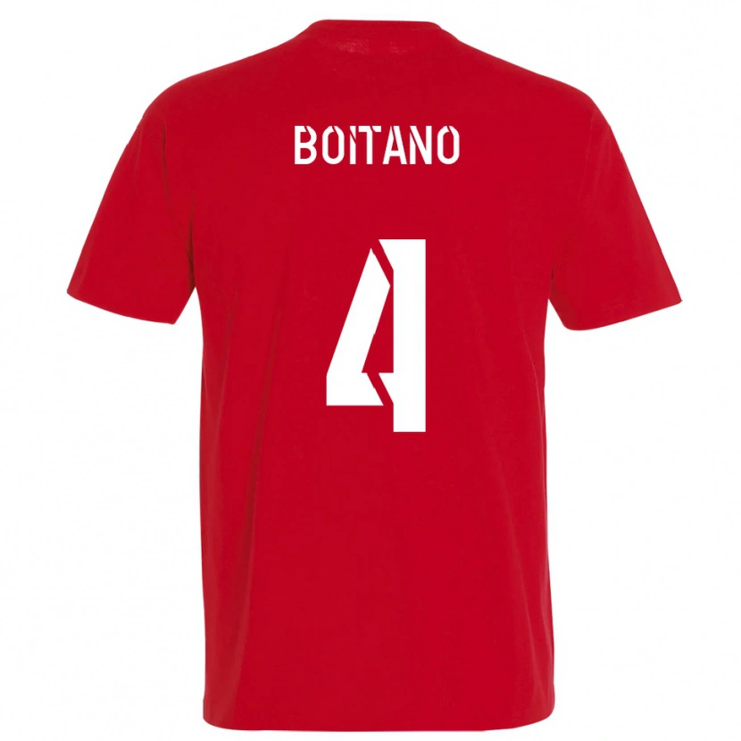 Danxen Dames Jean-Baptiste Boitano #4 Rood Geel Thuisshirt Thuistenue 2025/26 T-Shirt