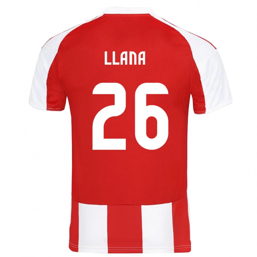 Danxen Dames Andreas Llana #26 Rood Wit Thuisshirt Thuistenue 2025/26 T-Shirt